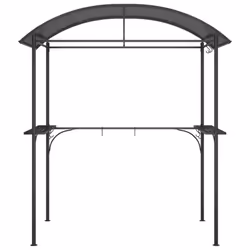 vidaXL BBQ Gazebo with Side Shelves Anthracite 220x115x230cm Steel BBQ Shelter