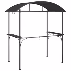 vidaXL BBQ Gazebo with Side Shelves Anthracite 220x115x230cm Steel BBQ Shelter - Additional view 4