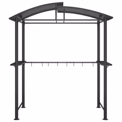 vidaXL BBQ Gazebo with Side Shelves Anthracite 210x114x230cm Steel BBQ Shelter