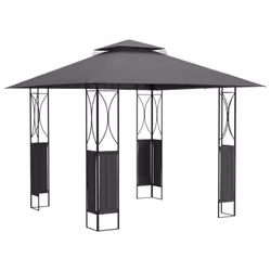 vidaXL Gazebo Outdoor Canopy Marquee Garden Gazebo with Roof Anthracite Steel - 300 x 300 x 270 cm