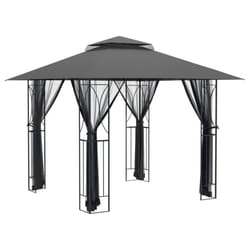 vidaXL Gazebo Outdoor Canopy Marquee Garden with Sidewalls Anthracite Steel - 300 x 300 x 270 cm