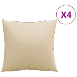vidaXL Sofa Cushions Chair Cushions Outdoor Seat Cushion 4 pcs Beige Fabric