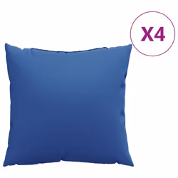 vidaXL Throw Pillows Seat Cushion Sofa Chair Pad Pillow Case 4 pcs Fabric - royal blue, 40 x 40 cm