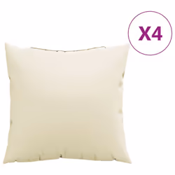 vidaXL Sofa Cushions Chair Cushions Outdoor Seat Cushion 4 pcs Cream Fabric