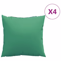 vidaXL Sofa Cushions Chair Cushions Outdoor Seat Cushion 4 pcs Green Fabric