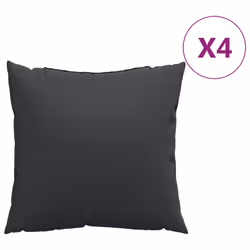 vidaXL Throw Pillows Seat Cushion Sofa Chair Pad Pillow Case 4 pcs Fabric - black, 60 x 60 cm