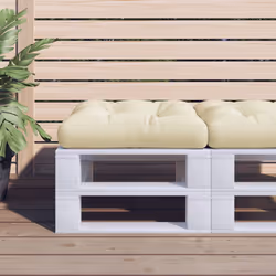 vidaXL Pallet Cushion Cream 19.7""""x19.7""""x4.7"""" Fabric