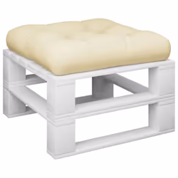 vidaXL Pallet Cushion Cream 19.7""""x19.7""""x4.7"""" Fabric