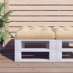 vidaXL Pallet Cushion Beige 19.7x19.7x4.7 Fabric