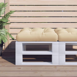 vidaXL Pallet Cushion Beige 19.7x19.7x4.7 Fabric