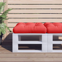 vidaXL Pallet Cushion Red 19.7""x19.7""x4.7"" Fabric