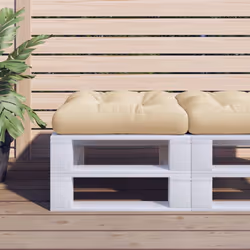 vidaXL Pallet Cushion Beige 23.6x23.6x4.7 Fabric