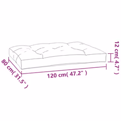 vidaXL Pallet Cushions Sofa Cushion Seat Pad Chair Cushion Fabric - black - Additional view 10