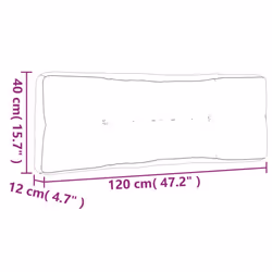 vidaXL Pallet Cushions Sofa Cushion Seat Pad Chair Cushion Fabric - black - Additional view 3