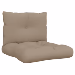 vidaXL Pallet Cushions 2 pcs Taupe Fabric