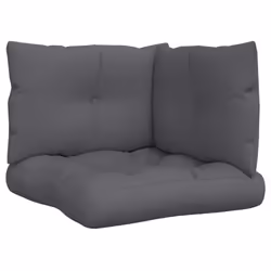 vidaXL Pallet Cushions Sofa Cushion Chair Cushion 3 pcs Anthracite Fabric
