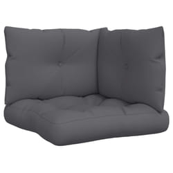 vidaXL Pallet Cushions Sofa Cushion Chair Cushion 3 pcs Anthracite Fabric