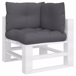 vidaXL Pallet Cushions Sofa Cushion Chair Cushion 3 pcs Anthracite Fabric