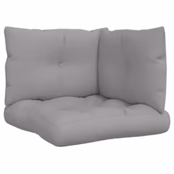 vidaXL Pallet Cushions Sofa Cushion Seat Pad Chair Cushion 3 pcs Grey Fabric