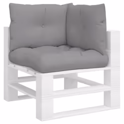vidaXL Pallet Cushions Sofa Cushion Seat Pad Chair Cushion 3 pcs Grey Fabric