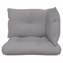 vidaXL Pallet Cushions Sofa Cushion Seat Pad Chair Cushion 3 pcs Grey Fabric - Additional view 4