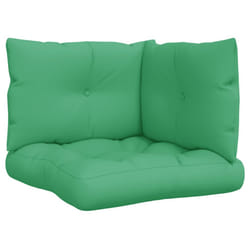 vidaXL Pallet Cushions Sofa Cushion Seat Pad Chair Cushion 3 pcs Green Fabric