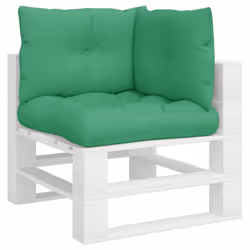 vidaXL Pallet Cushions Sofa Cushion Seat Pad Chair Cushion 3 pcs Green Fabric