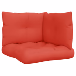 vidaXL Pallet Cushions Sofa Cushion Seat Pad Chair Cushion 3 pcs Red Fabric