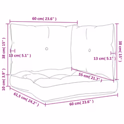 vidaXL Pallet Cushions Sofa Cushion Seat Pad Chair Cushion 3 pcs Red Fabric