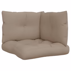 vidaXL Pallet Cushions Sofa Cushion Seat Pad Chair Cushion 3 pcs Taupe Fabric