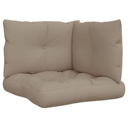 vidaXL Pallet Cushions Sofa Cushion Seat Pad Chair Cushion 3 pcs Taupe Fabric
