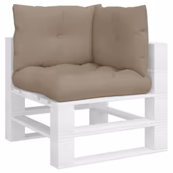 vidaXL Pallet Cushions Sofa Cushion Seat Pad Chair Cushion 3 pcs Taupe Fabric