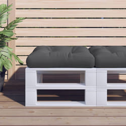 vidaXL Pallet Cushion Black 22.8x22.8x3.9 Fabric