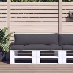 vidaXL Pallet Cushions 2 pcs Anthracite Fabric