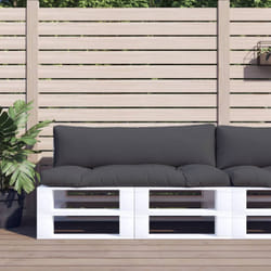 vidaXL Pallet Cushions 2 pcs Anthracite Fabric