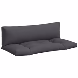 vidaXL Pallet Cushions 2 pcs Anthracite Fabric