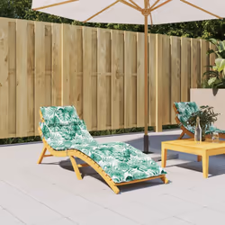 vidaXL Sun Lounger Cushion Leaf Pattern Oxford Fabric