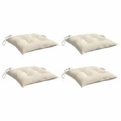 vidaXL Chair Cushions 4 pcs Cream White 15.7x15.7x2.8 Oxford Fabric