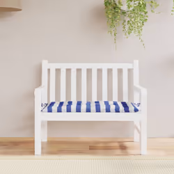 vidaXL Garden Bench Cushion Blue&White Stripe 39.4""x19.7""x2.8"" Oxfo