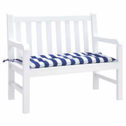 vidaXL Garden Bench Cushion Blue&White Stripe 39.4""x19.7""x2.8"" Oxfo