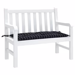 vidaXL Garden Bench Cushion Black Check Pattern 39.4""x19.7""x2.8"" Ox
