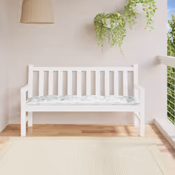 vidaXL Bench Cushion Leaf Pattern 59.1""x19.7""x2.8"" Fabric