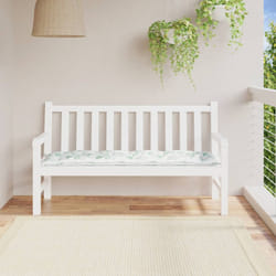vidaXL Bench Cushion Leaf Pattern 59.1""x19.7""x2.8"" Fabric