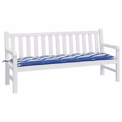 vidaXL Bench Cushion Blue and White Stripe 70.9""x19.7""x2.8"" Fabric