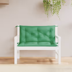 vidaXL Garden Bench Cushions 2pcs Green 39.4x19.7x2.8 Oxford Fabric