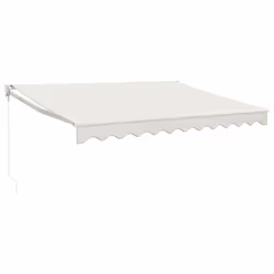vidaXL Retractable Awning Patio Awning Cream 3x2.5 m Fabric and Aluminium