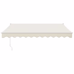 vidaXL Retractable Awning Patio Awning Cream 3.5x2.5 m Fabric and Aluminium - Additional view 2