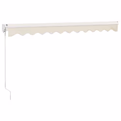 vidaXL Retractable Awning Patio Awning Cream 3.5x2.5 m Fabric and Aluminium - Additional view 5