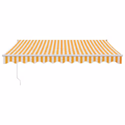 vidaXL Retractable Awning Canopy Yellow and White 3x2.5 m Fabric and Aluminium - Additional view 3