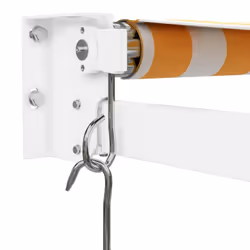 vidaXL Retractable Awning Canopy Yellow and White 3x2.5 m Fabric and Aluminium - Additional view 6